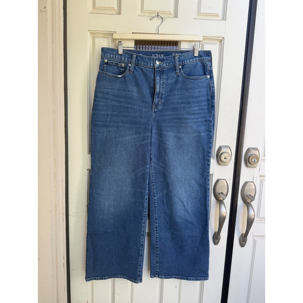 J.Crew Re-Imagined 96 Slim Wide Leg High Rise Indigo Jeans RF-96-IDG Size 32